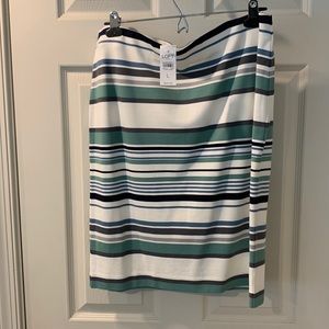 Striped Loft pull on skirt
